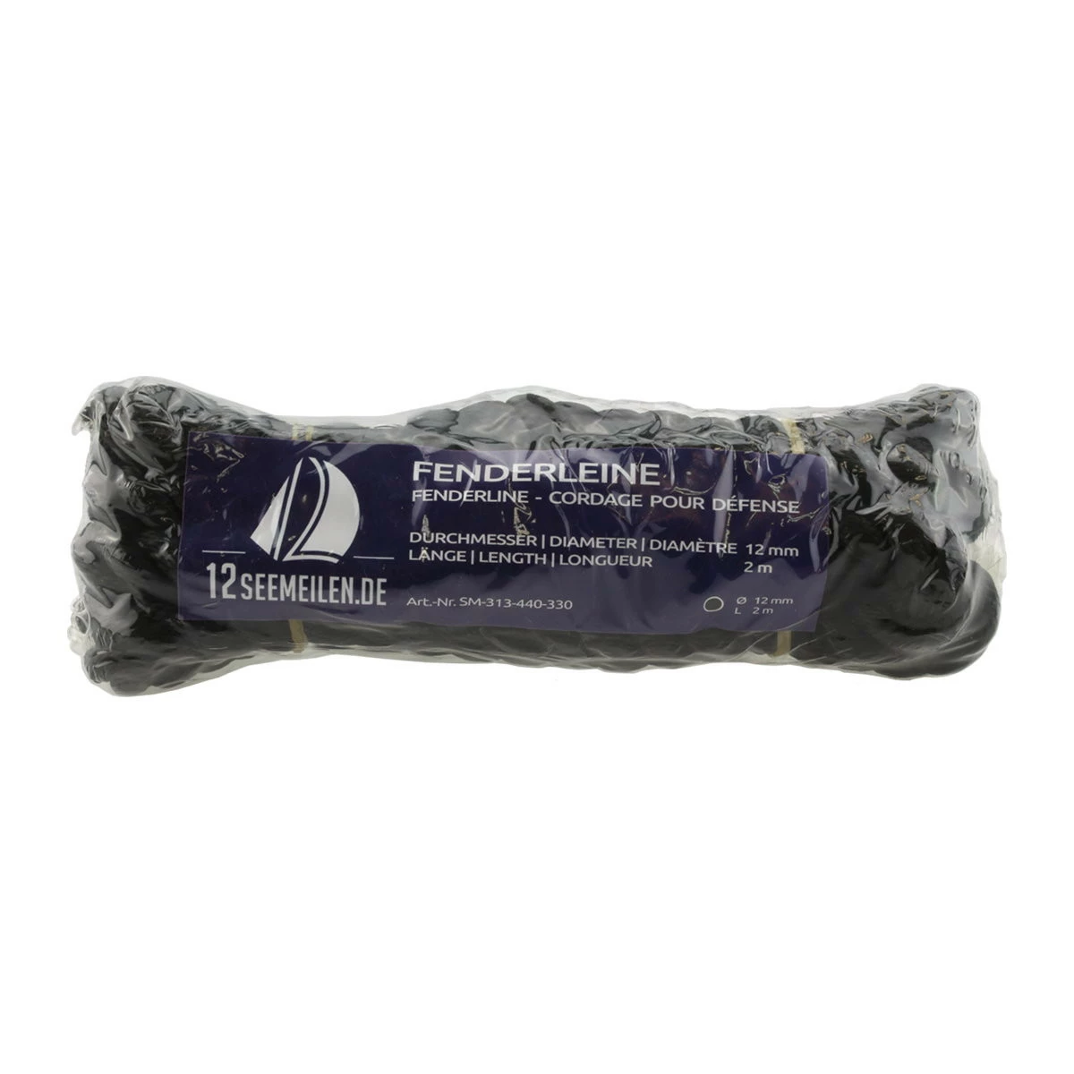 2er-Set Fenderleine 2,5m Mit Auge - Schwarz, 10mm 3 2er-Set Fenderleine 2,5m Mit Auge - Schwarz, 10mm