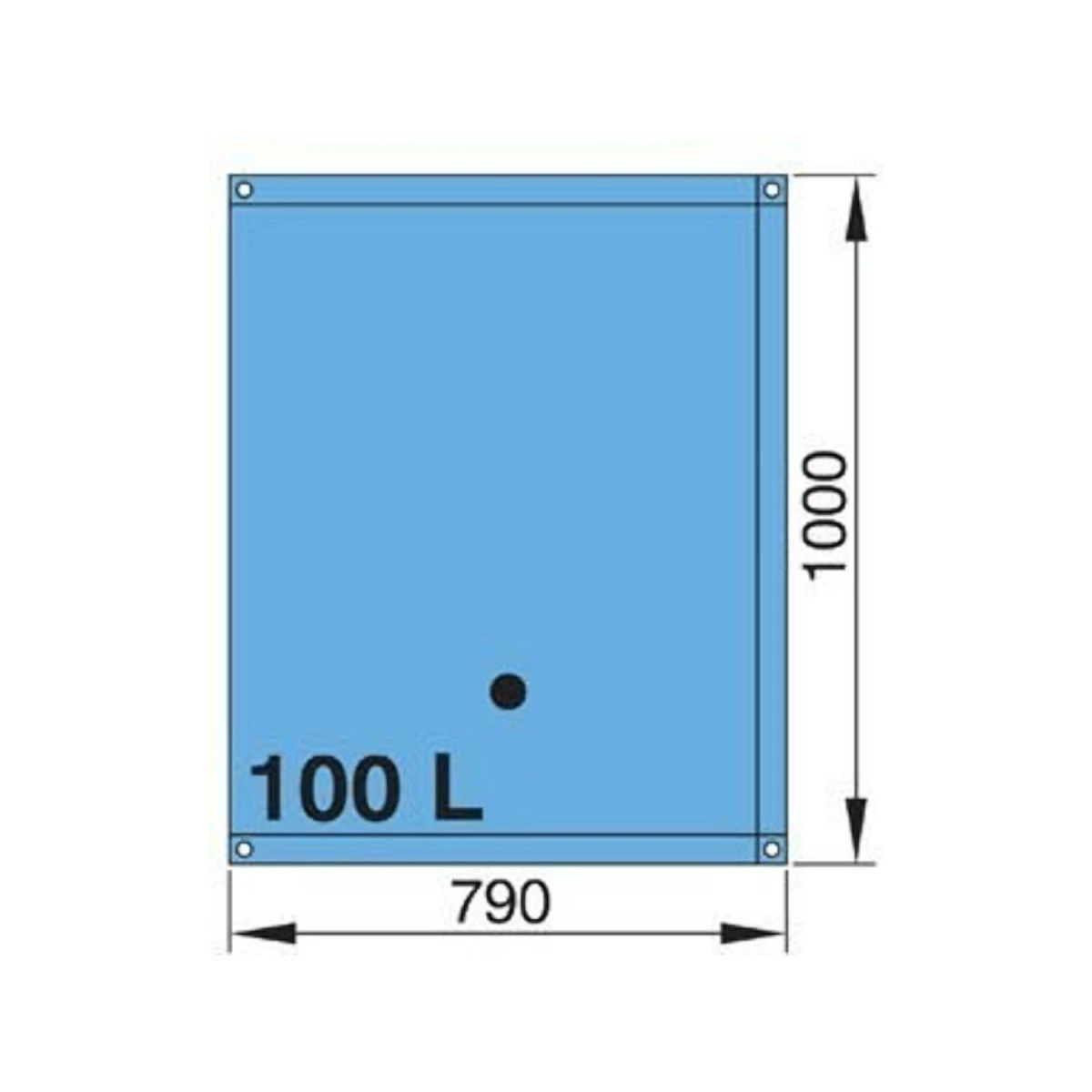 Vetus Flexibler Wassertank Rechteckig 100 Liter 4 Vetus Flexibler Wassertank Rechteckig 100 Liter – Bild 2