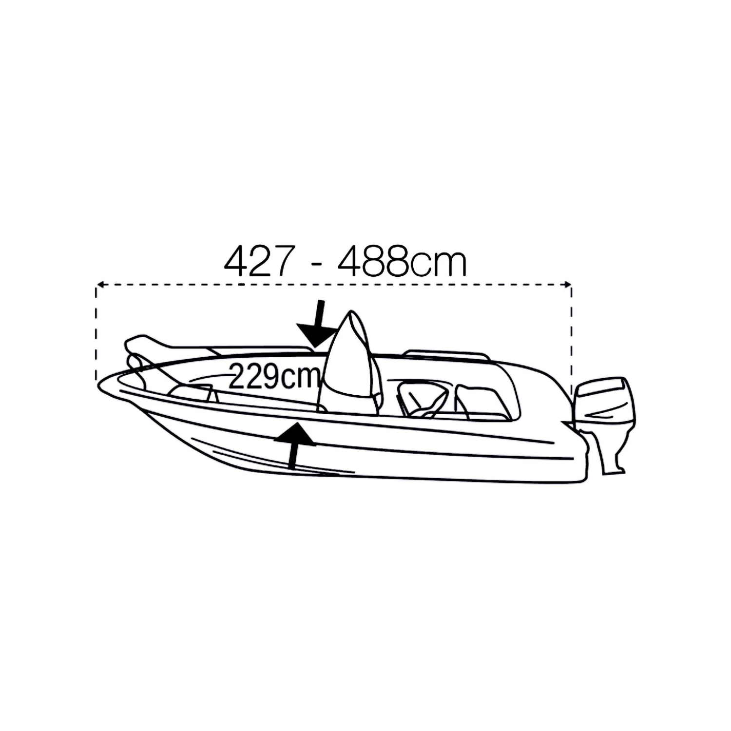 Bootspersenning - Bootslänge 427-488 Cm, Bootsbreite 229 Cm, Silbergrau 4 Bootspersenning - Bootslänge 427-488 Cm, Bootsbreite 229 Cm, Silbergrau – Bild 2
