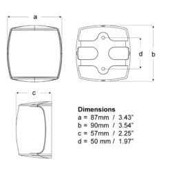 Hella NaviLED PRO Topp-Laterne, Schwarz, 5SM