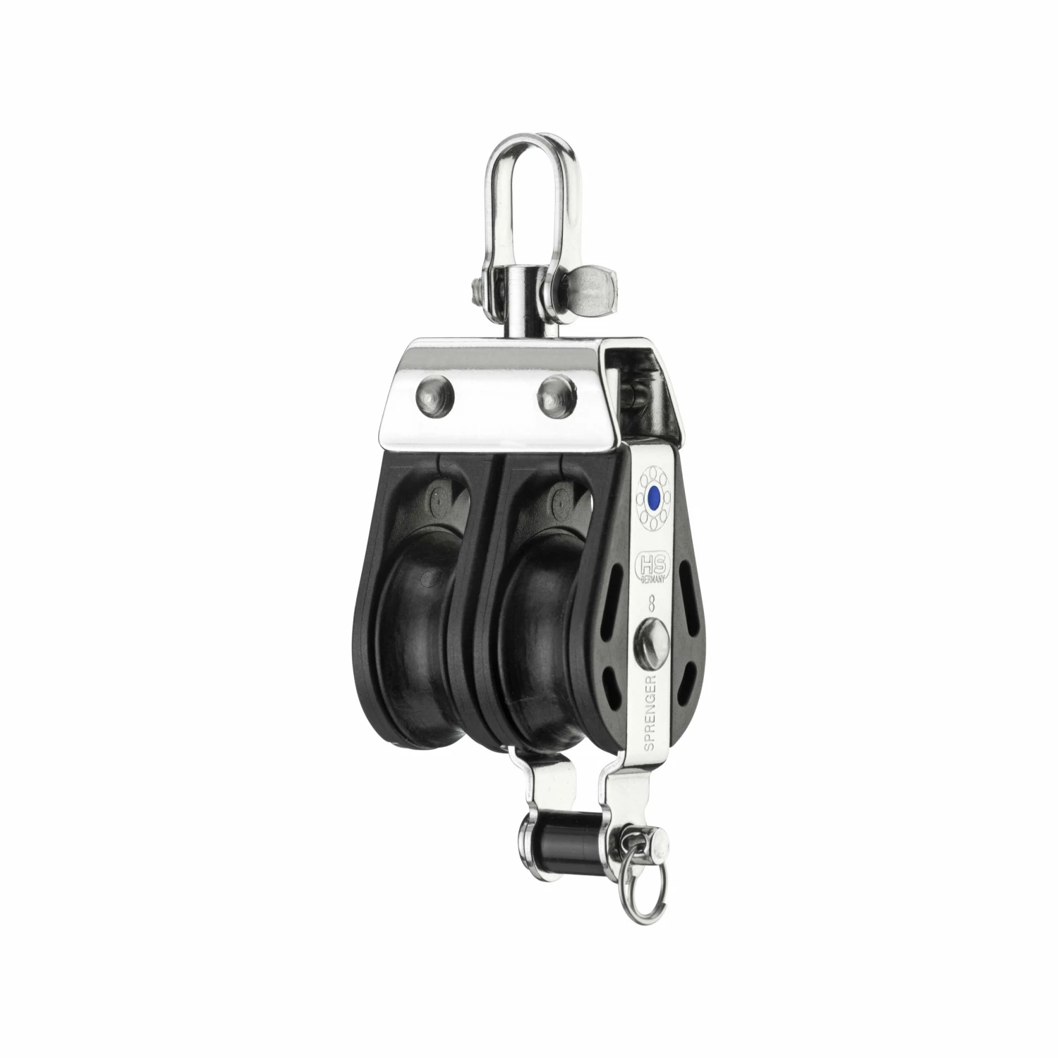 HS Sprenger S-Blockserie 8mm Block Mit Nadellager - Zweischeibig Mit Wirbelschäkel Und Hundsfott 3 HS Sprenger S-Blockserie 8mm Block Mit Nadellager - Zweischeibig Mit Wirbelschäkel Und Hundsfott