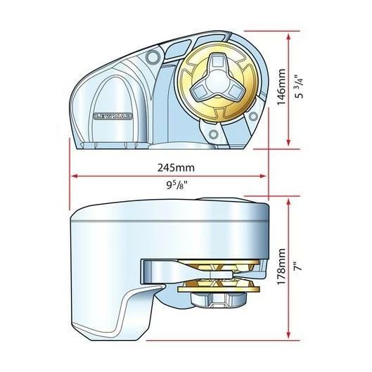 Lewmar Ankerwinde Pro-Fish 1000 Elektrisch - 700W, 12V, Kette 8mm, DIN 766 4 Lewmar Ankerwinde Pro-Fish 1000 Elektrisch - 700W, 12V, Kette 8mm, DIN 766 – Bild 2