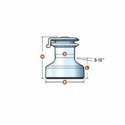 Lewmar Standard 6 Winsch - 1 Gang, Bronze Verchromt -RONSTAN Verkäufe lewmar evo winsch abmessungen 3536 300x300 20