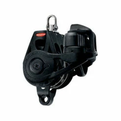 Ronstan Orbit Block Serie 55 RT - Großschotblock Dreischeibig Mit Wirbelschäkel, Hundsfott, Klemme, Auto & Manuell