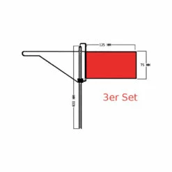 Roter Windfahnen-Verklicker - Regatta - 3er Set