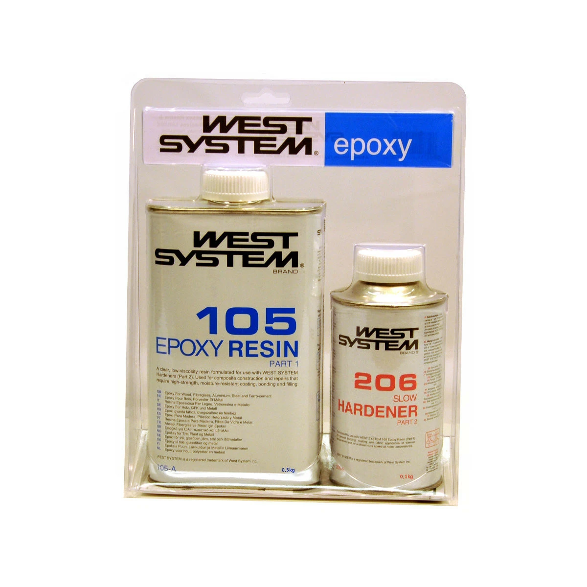West System Junior-Pack Epoxid 105-206J - 600g 3 West System Junior-Pack Epoxid 105-206J - 600g