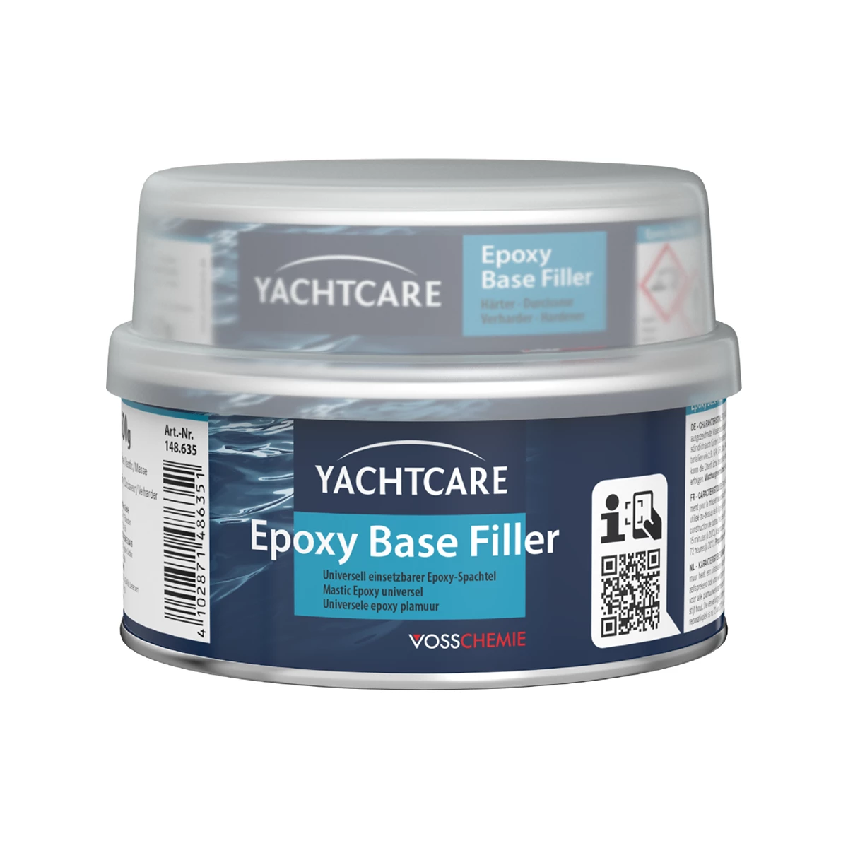 Yachtcare Epoxy Base Filler 2K Spachtelmasse Hellgrau - 2000g 3 Yachtcare Epoxy Base Filler 2K Spachtelmasse Hellgrau - 2000g